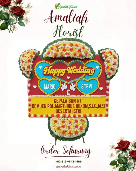 Papan Bunga Pernikahan Mranak